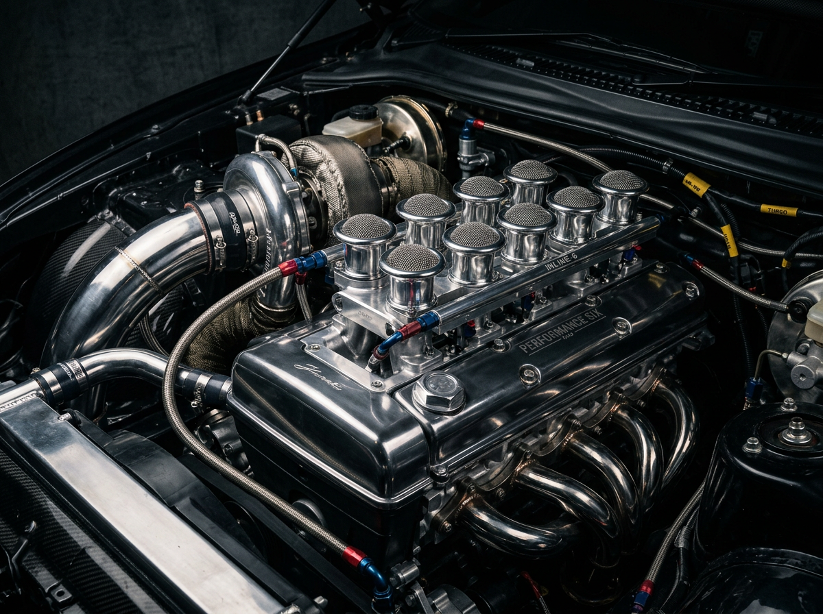 4.8L inline-6 engine bay close-up